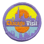 12 Pieces-Chicago Visit Patch-Free shipping