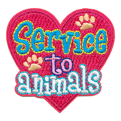 12 Pieces - Service To Animals Patch - Free Shipping
