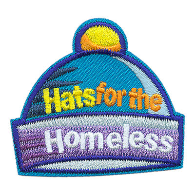 12 Pieces-Hats For The Homeless Patch-Free shipping