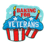 12 Pieces-Baking For Veterans Patch-Free shipping