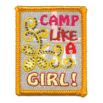 12 Pieces - Camp Like A Girl Patch - Free shipping