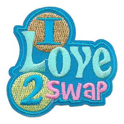 12 Pieces-I Love 2 Swap Patch-Free shipping