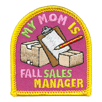 12 Pieces-My Mom Is Fall Sales Mgr Patch-Free shipping