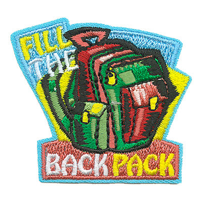 12 Pieces-Fill The Back Pack Patch-Free shipping