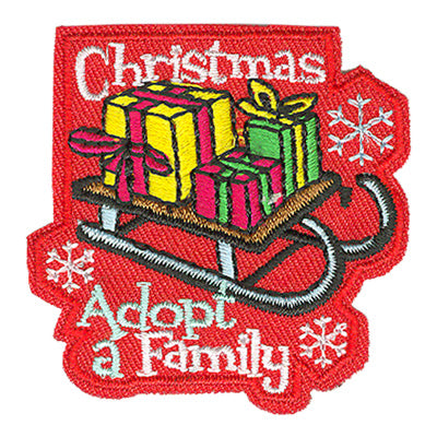 12 Pieces-Christmas Adopt A Family Patch-Free shipping
