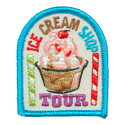 12 Pieces-Ice Cream Shop Tour Patch-Free shipping