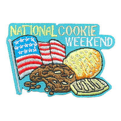 12 Pieces-National Cookie Weekend Patch-Free shipping