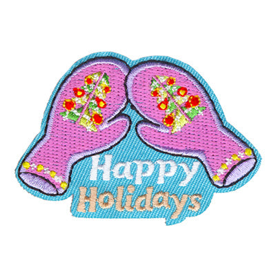 12 Pieces-Happy Holidays Patch-Free shipping