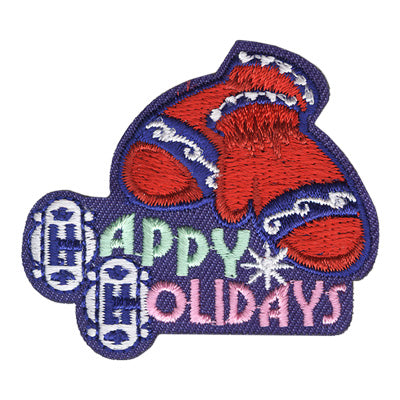 12 Pieces-Happy Holidays Patch-Free shipping