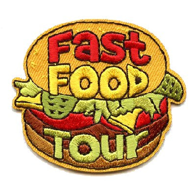 12 Pieces-Fast Food Tour Patch-Free shipping