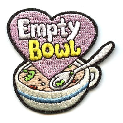 12 Pieces-Empty Bowl Patch-Free shipping