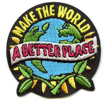 12 Pieces-Make the World Better Patch-Free shipping