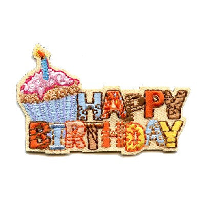 12 Pieces-Happy Birthday Patch-Free shipping