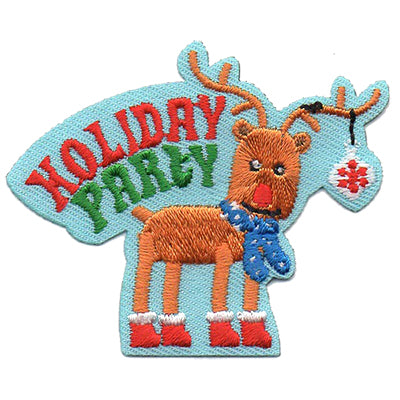 12 Pieces-Holiday Party (Reindeer) Patch-Free shipping