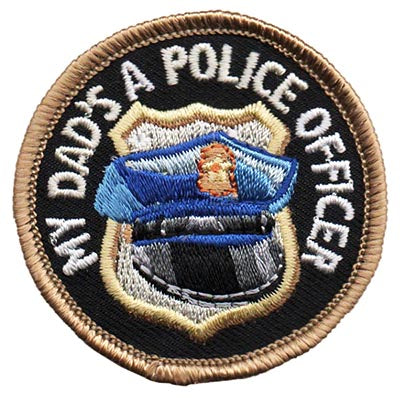 12 Pieces-My Dad - Police Officer Patch-Free shipping