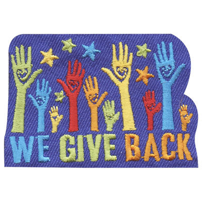 12 Pieces-We Give Back Patch-Free shipping