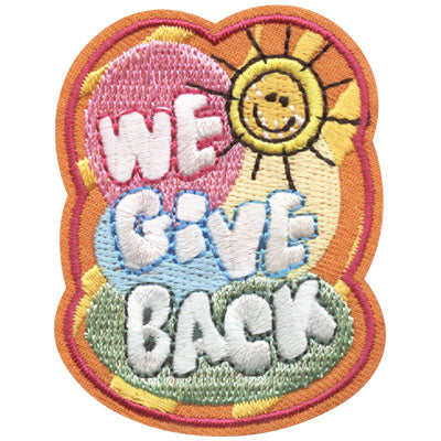 12 Pieces-We Give Back Patch-Free shipping