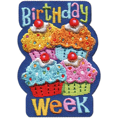 12 Pieces-Birthday Week Patch-Free shipping