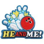 12 Pieces-He and Me! (Bowling) Patch-Free shipping