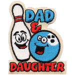 12 Pieces-Dad & Daughter (Bowling) Patch-Free shipping