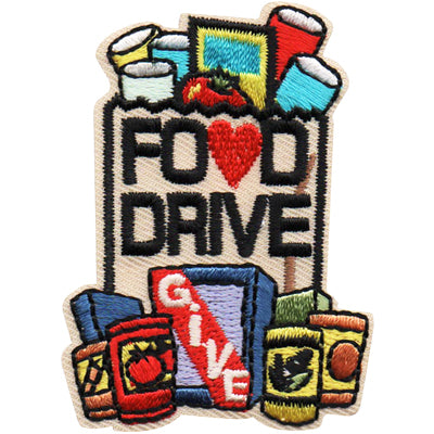 12 Pieces-Food Drive Patch-Free shipping