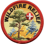 12 Pieces-Wildfire Relief Round Patch-Free shipping