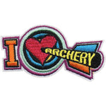 12 Pieces - I Love Archery Patch -Free Shipping