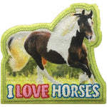 12 Pieces - I Love Horses Patch - Free Shipping