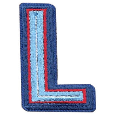 Presentation Alphabets: Silver Varsity Letter L