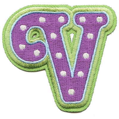 12 Pieces Scout fun patch - Letter V Patch