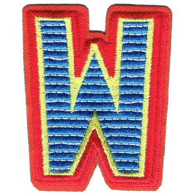 12 Pieces Scout fun patch - Letter W Patch