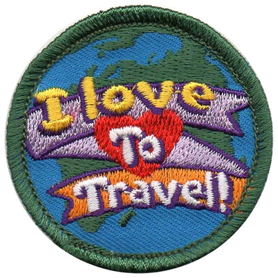 12 Pieces Scout fun patch - I Love to Travel Patch