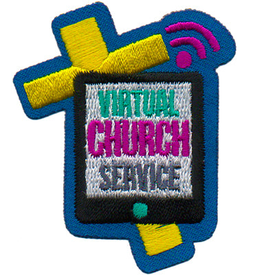 12 Pieces-Virtual Church Service Patch-Free shipping