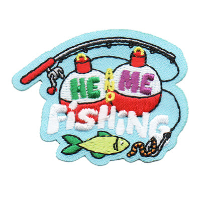 12 Pieces-He and Me Fishing Patch-Free shipping