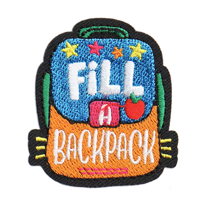 12 Pieces-Fill a Backpack Patch-Free shipping