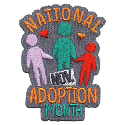 12 Pieces-National Adoption Month Patch-Free shipping