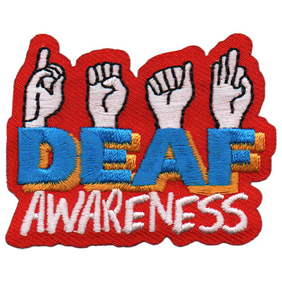 12 Pieces-Deaf Awareness Patch-Free shipping