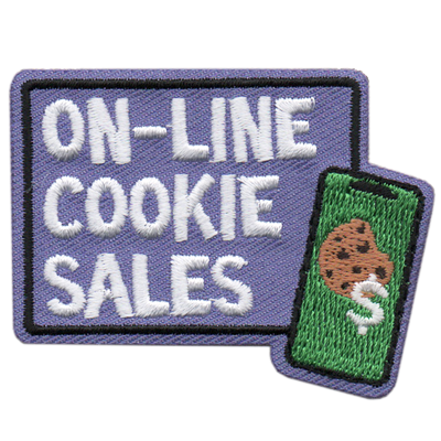 12 Pieces-On-Line Cookie Sales Patch-Free shipping