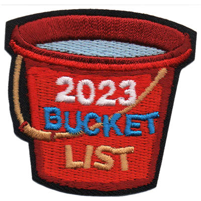 12 Pieces-2023 Bucket List Patch-Free shipping