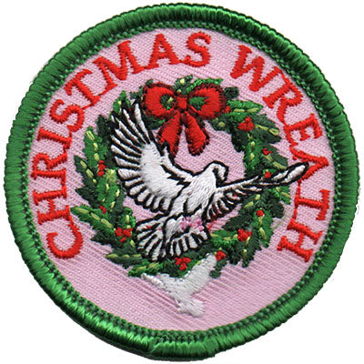 Christmas Wreath Dove Patch