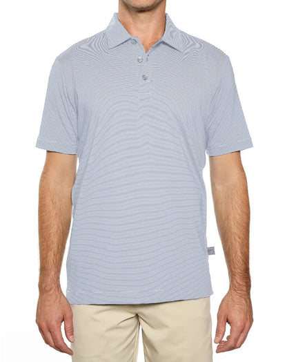 Pro Celebrity Men's Windsor Mini-Feeder Stripe Polo Shirt - STP737 - Basics Clothing Store