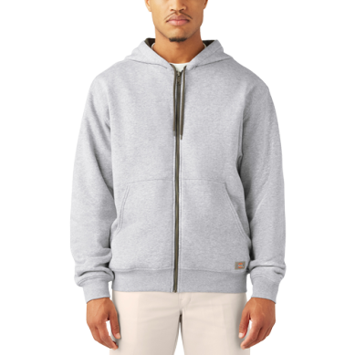 Dickies MENS FULL ZIP THERMAL LINED FLEECE-A85X7 Heather Gray