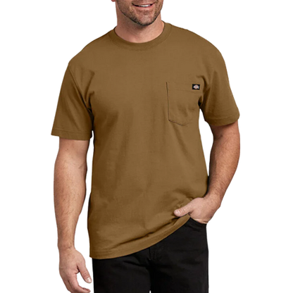 Dickies Heavyweight Heathered Short Sleeve Pocket T-Shirt - WS450-Brown Duck (BD)