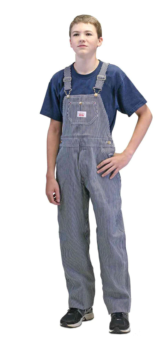 Round House #63 Youth Hickory Stripe Bib Overalls