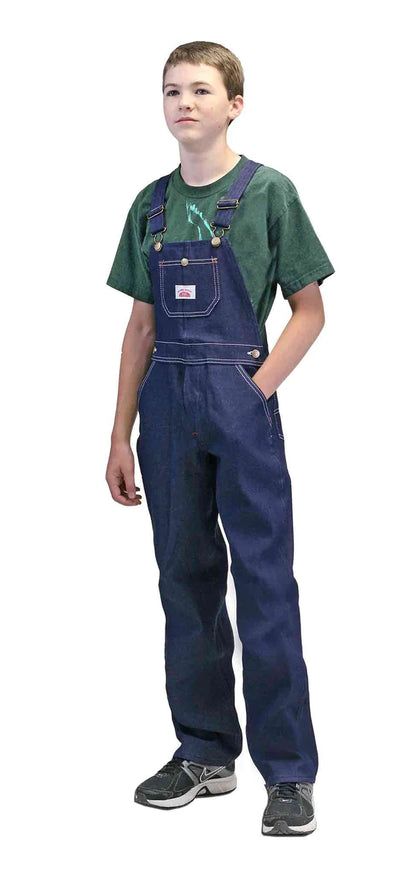 Round House #9 Youth Blue Denim Bib Overalls