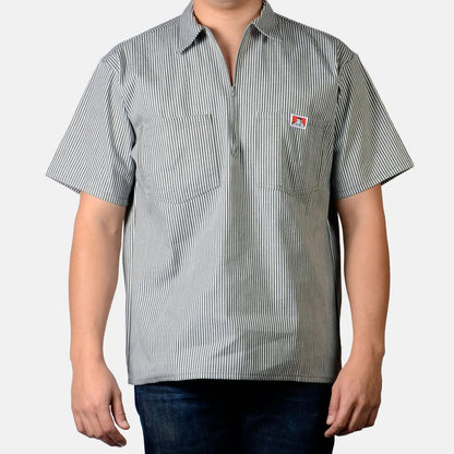 Short Sleeve Stripe, 1/2 Zip - basicsclothing
