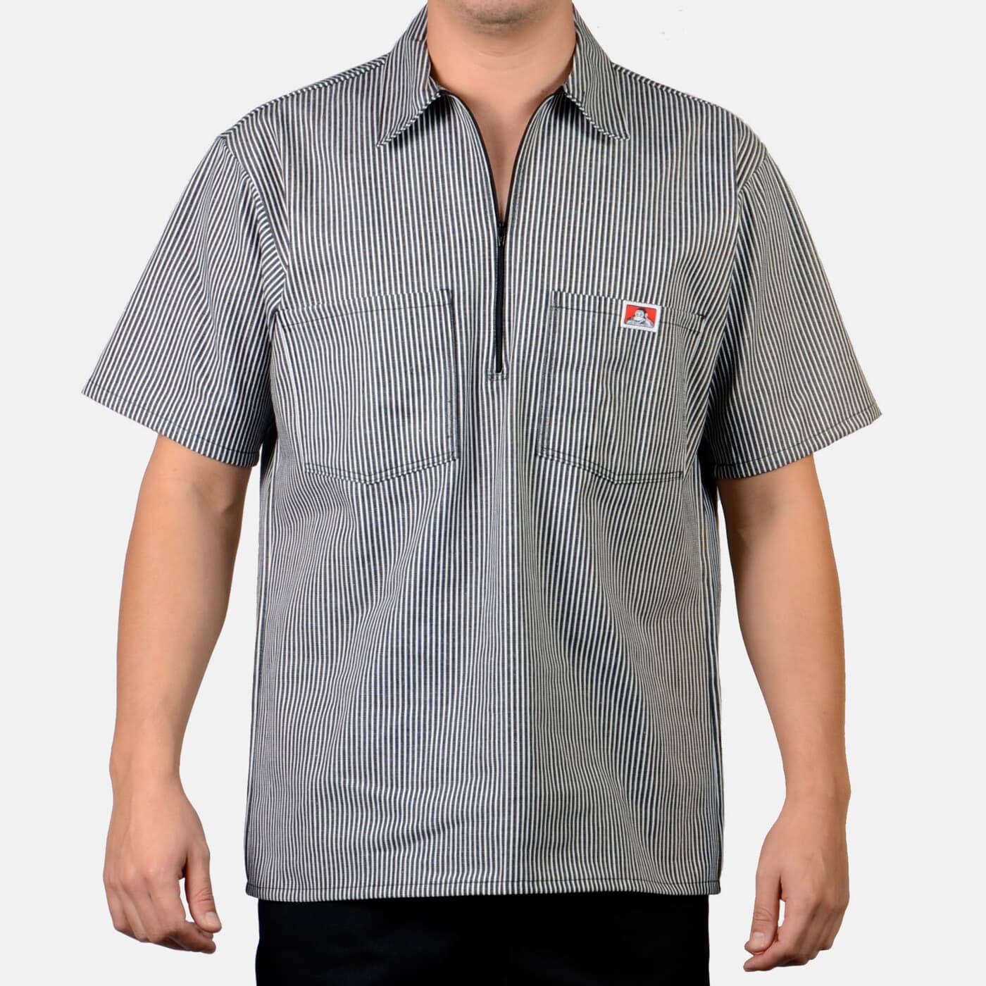 Short Sleeve Stripe, 1/2 Zip - basicsclothing