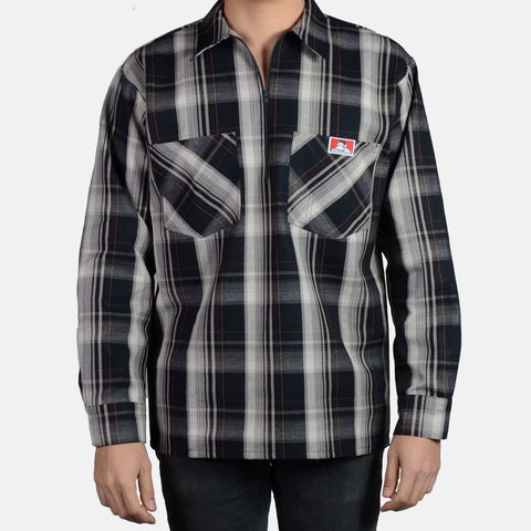 Ben Davis Long Sleeve Plaid Half Zip Shirt – Basics Clothing Store