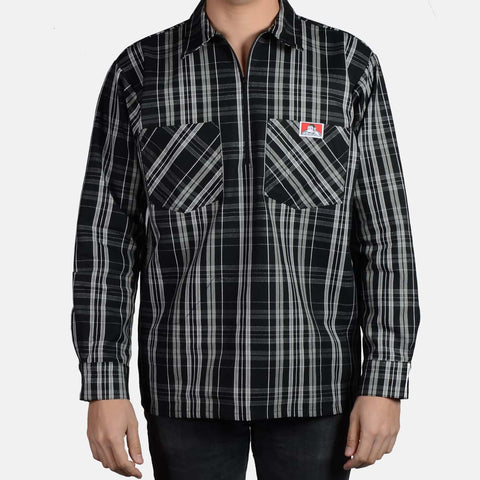 Ben Davis Long Sleeve Plaid Half Zip Shirt – Basics Clothing Store