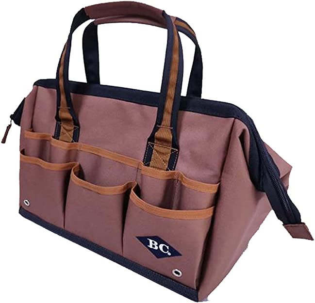 BC GJ004 Brown tool Durable 1200D polyester Abrasion-resistant base14"tool bag